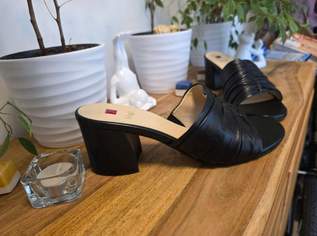 HÖGL Leder-Pantoletten in schwarz - Gr. 41 - neuwertig