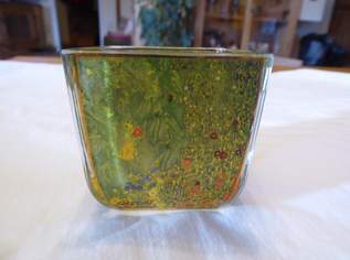 Teelicht – Teelichthalter - Windlicht - Goebel Artis Orbis – Gustav Klimt – Bauerngarten - Glas - BESTZUSTAND