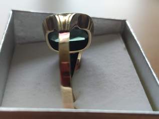 Herren Ring 585 Gold mit Turmalin, 7,5g gesamt 25x23x3mm ca. 1980