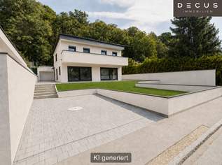 I MODERNES NEUBAU-DOPPELHAUS I GROSSZÜGIGER GARTEN I EIGENES WALDSTÜCK I KLOSTERNEUBURG I, 599000 €, Immobilien-Häuser in 3400 Gemeinde Klosterneuburg