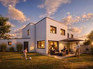 Exklusive Neubau-Doppelhaus-Hälfte mit Doppelgarage (Schlüsselfertig), 945000 €, Immobilien-Häuser in 4060 Leonding