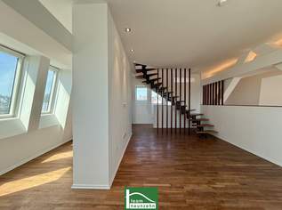 Exklusive 4-Zimmer-Dachgeschoss Maisonette Wohnung mit Terrasse und Aufzug direkt ins Penthouse — 1060 Wien. - WOHNTRAUM, 4411.79 €, Immobilien-Wohnungen in 1060 Mariahilf