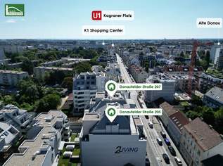 Die Wohnung zum Wohlfühlen - große und ruhige 2.Zimmer-Wohnung mit energieeffizienter Wärmepumpe und Loggia - bei U1!, 329000 €, Immobilien-Wohnungen in 1220 Donaustadt