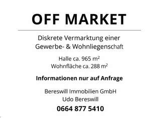 Off-Market: Liegenschaft mit bewilligter Wirtschaftshalle (ca. 965 m²), 1490000 €, Immobilien-Gewerbeobjekte in 3430 Gemeinde Tulln an der Donau