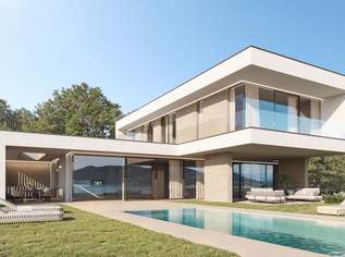 Wörthersee - Nordufer: einzigartige Neubau-Villa *Outdoorpool, LIFT, 4 Garagen, privater Seezugang*, 3500000 €, Immobilien-Häuser in 9201 Krumpendorf