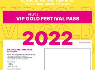 Electric Love Festival VIP Gold Festival Pass 7. Juli - 9. Juli 2022, 380 €, Marktplatz-Musik & Musikinstrumente in 4615 Kranzing