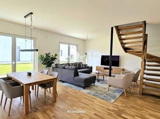 Modern, hell, exklusiv - Mietkauf Doppelhaushälfte in attraktiver Lage von Stoob, 923.43 €, Immobilien-Häuser in 7344 Gemeinde Stoob