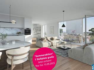 Jetzt investieren und exklusiv profitieren – holen Sie sich die SOMMERAKTION! 1 Stellplatz gratis | für die ersten fünf Kaufanbote , 277300 €, Immobilien-Wohnungen in 1210 Floridsdorf