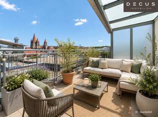 DACHGESCHOSSWOHNUNG MIT TRAUMHAFTER TERRASSE | EXKLUSIV SANIERTE MAISONETTE-WOHNUNG | HOCHWERTIGE TISCHLERKÜCHE, 678000 €, Immobilien-Wohnungen in 1020 Leopoldstadt