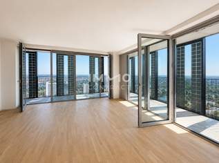 45. Etage inkl. 38qm Loggia - Dem Himmel so nahe: 3 Zimmer Eckwohnung, 2700 €, Immobilien-Wohnungen in 1220 Donaustadt