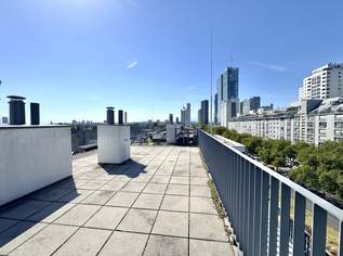 Penthouse mit Donaublick und 360 Grad Dachterrasse - direkt an der Alten Dona, 2250 €, Immobilien-Wohnungen in 1220 Donaustadt