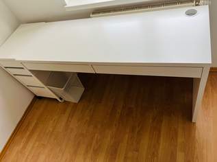Schreibtisch weiß inklusive Rollcontainer, 100 €, Haus, Bau, Garten-Möbel & Sanitär in 2351 Gemeinde Wiener Neudorf