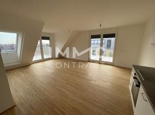 Jetzt Erstbezug sichern: 3-Zimmer-DG mit Kühlung, zwei Dachterrassen & 2 Monate mietfrei, 1499 €, Immobilien-Wohnungen in 1220 Donaustadt