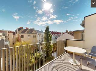 STILVOLLES PENTHOUSE | SÜD-WEST-TERRASSE | TOP AUSSTATTUNG | 2 ZIMMER | 3D-RUNDGANG, 595000 €, Immobilien-Wohnungen in 1050 Margareten
