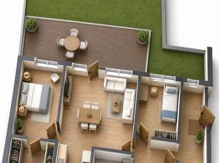 Erstbezug! Sehr schön aufgeteilte 3-Zimmer Wohnung mit toller 24 m² Terrasse - Nähe Floridsdorfer Bahnhof, 419000 €, Immobilien-Wohnungen in 1210 Floridsdorf