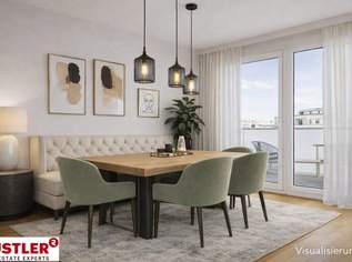 Exklusives Penthouse mit spektakulären Freiflächen nahe Prater & UNO-City, 1299000 €, Immobilien-Wohnungen in 1020 Leopoldstadt