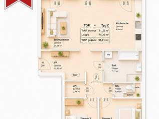 2 MONATE MIETFREI | Wohnkomfort pur - 3-Zimmer-Wohnung mit Loggia, 999.87 €, Immobilien-Wohnungen in 8020 2 MONATE MIETFREI | Wohnkomfort pur - 3-Zimmer-Wohnung mit Loggia, 999.87 €, Immobilien-Wohnungen in 8020