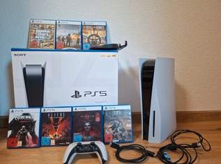 PS5/ 825GB +1 Controller +7 Spiele, 350 €, Marktplatz-Computer, Handys & Software in Deutschland
