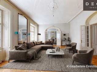 EINZIGARTIGER ALTBAU-TRAUM IM BOTSCHAFTSVIERTEL, STUCK, KAMIN, BELETAGE, 3D-RUNDGANG, 2974.4 €, Immobilien-Wohnungen in 1030 Landstraße