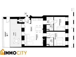 Großzügige 3-Zimmer-Wohnung mit zwei Bädern und ca. 20 m² südseitiger Loggia und viel Privatsphäre,1030 Wien, 399000 €, Immobilien-Wohnungen in 1030 Landstraße