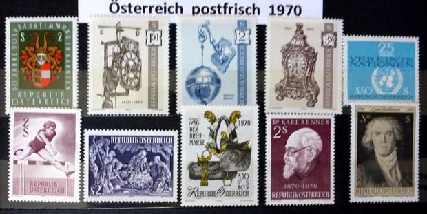 Österreich  postfrisch von 1964-1970