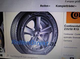 235/50 R19 Continental eco contact 6 Sommerreifen vom Neuwagen 235/50 R19 Continental eco contact 6 Sommerreifen vom Neuwagen