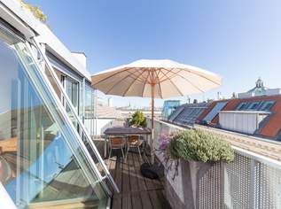 FULLY FURNISHED ROOFTOP APARTMENT WITH AC_Spacious living-dining area & 2 bedrooms, 2948 €, Immobilien-Wohnungen in 1040 Wieden