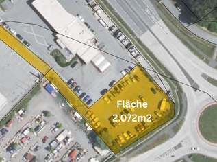 Frequenzlage! Gewerbegrundstück am Kreisverkehr (25.000 Autos/Tag) – sofort nutzbar! (Provisionsfrei), 1 €, Immobilien-Grund und Boden in 7531 Kemeten