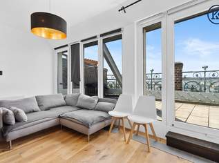 Traumhafte 3-Zimmer-Maisonette mit 3 Terrassen über 2 Etagen (13./14. Stock) im Gasometer, 0 €, Immobilien-Wohnungen in 1110 Simmering