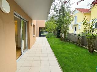 Gartenwohnung in Essling: Geräumige 3-Zimmer-Wohnung in absoluter Ruhelage, 449000 €, Immobilien-Wohnungen in 1220 Donaustadt