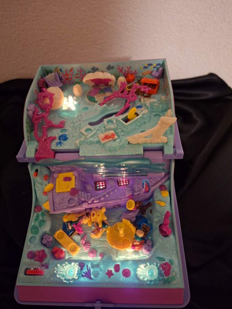 Polly Pocket Bluebird Sparkling Mermaid Adventure 1995 - Complet Et Lumineux !