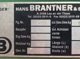Anhänger Brantner 5t, 2 Seitenkipper L4.5m x  b 1,8m