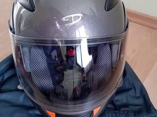 Motorradhelm mit Klappfunktion + Originalsack von Fa. Diablo Gr. S. UNISEX Silbergrau Motorradhelm mit Klappfunktion + Originalsack von Fa. Diablo Gr. S. UNISEX Silbergrau