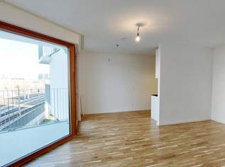 Sonnwendviertel: 1-Zimmer-Wohnung mit Balkon im 10. OG – Fitnessraum, Co-Working & Rooftop-Terrasse inklusive!, 849 €, Immobilien-Wohnungen in 1100 Favoriten