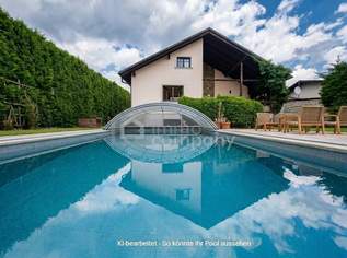 IHR NEUES ZUHAUSE: Charmantes Einfamilienhaus mit 8m Pool, 25m² Terrasse und viel Platz, 470000 €, Immobilien-Häuser in 2492 Eggendorf