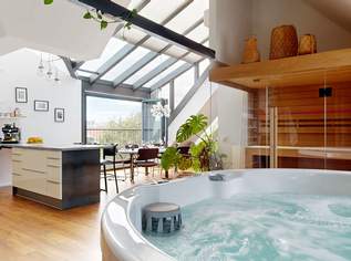 Dachgeschoss-Maisonette mit Loft-Charakter, Wellness-Oase & Weitblick, 1090000 €, Immobilien-Wohnungen in 1210 Floridsdorf