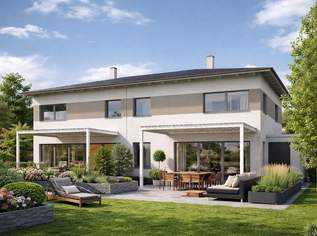 Neues Zuhause in Schleißheim: Doppelhaushälfte mit großzügigen Garten in absoluter Ruhelage! Top 1, 438530 €, Immobilien-Häuser in 4600 Schleißheim