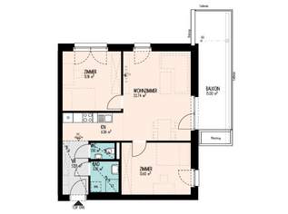 Modern wohnen | Charmante 3-Zimmer-Wohnung mit Balkon, 1050.25 €, Immobilien-Wohnungen in 8020 