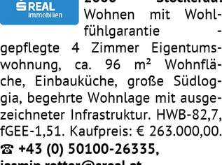 2000 Stockerau:, 263000 €, Immobilien-Wohnungen in 2000 Gemeinde Stockerau