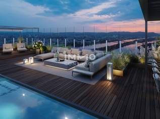 Austria's highest Penthouse: Private Rooftop Pool Above the Danube, 15799000 €, Immobilien-Wohnungen in 1220 Donaustadt