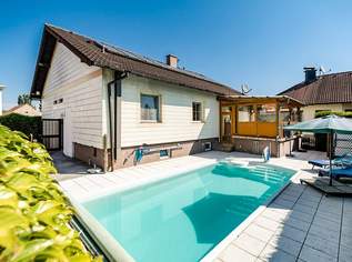 Wohnen nahe Tulln: Gepflegtes Haus mit Pool, Terrasse und guter Wien-Anbindung, 390000 €, Immobilien-Häuser in 3430 Langenlebarn - Oberaigen