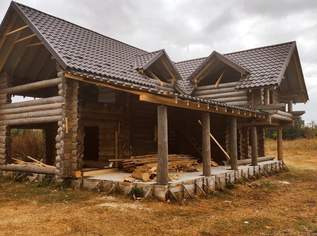 Massives Rundholz-Blockhaus als Rohbau inklusive Dachkonstruktion und Montage – ohne Grundstück und Bodenplatte!, 120000 €, Immobilien-Häuser in 9800 Spittal an der Drau
