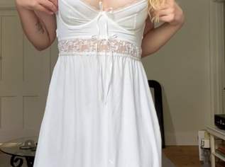 Weißes Sommerkleid, Kleind, Gr. S, Wie Neu