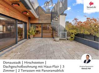 Donaustadt | Hirschstetten | Dachgeschoßwohnung mit Haus-Flair | 3 Zimmer | 2 Terrassen mit Panoramablick, 997000 €, Immobilien-Wohnungen in 1220 Donaustadt