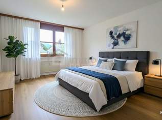 Großzügige 3-Zimmer-Hochpaterre-Wohnung in Dornbirn | 89m² Wfl. | Frisch renoviert | Wohnküche mit Eckbank | Süd-Veranda, 1680 €, Immobilien-Wohnungen in 6857 Kehlegg