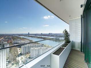 Genießen Sie den Weitblick vom 22. Stock an der Waterfront Wiens mit Doorman und Wellnessbereich, 1200 €, Immobilien-Wohnungen in 1220 Donaustadt