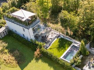 Exklusives Weinberg-Refugium: unverbaubarer Panoramablick in absoluter Ruhelage I hightech Pool I Dachterrasse mit Whirlpool I Erdwärme, Solarpaneele, Fußbodenheizung, Kühldecke, 1748000 €, Immobilien-Häuser in 1190 Döbling