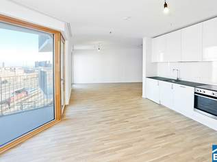 Sonnwendviertel: 1-Zimmer-Wohnung mit Balkon im 6. OG – Fitnessraum, Co-Working & Rooftop-Terrasse inklusive!, 1150 €, Immobilien-Wohnungen in 1100 Favoriten