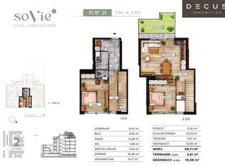 | 3 ZIMMER WOHNUNG | STILVOLLE MAISONETTE | TERRASSE & GRÜNFLÄCHE | MEIDLING |, 784500 €, Immobilien-Wohnungen in 1120 Meidling