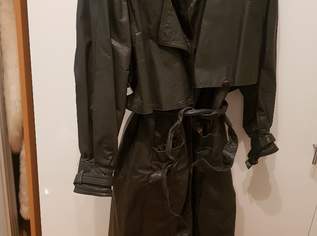 Originaler schwarzer Ledermantel in Trenchcoatstil, 300 €, Kleidung & Schmuck-Damenkleidung in 8323 St. Marein bei Graz